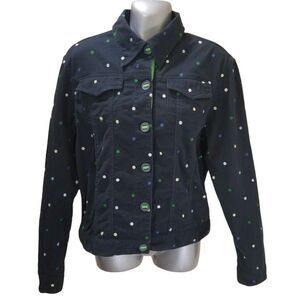 Ruby Rd Embroidered Denim Jacket size 10